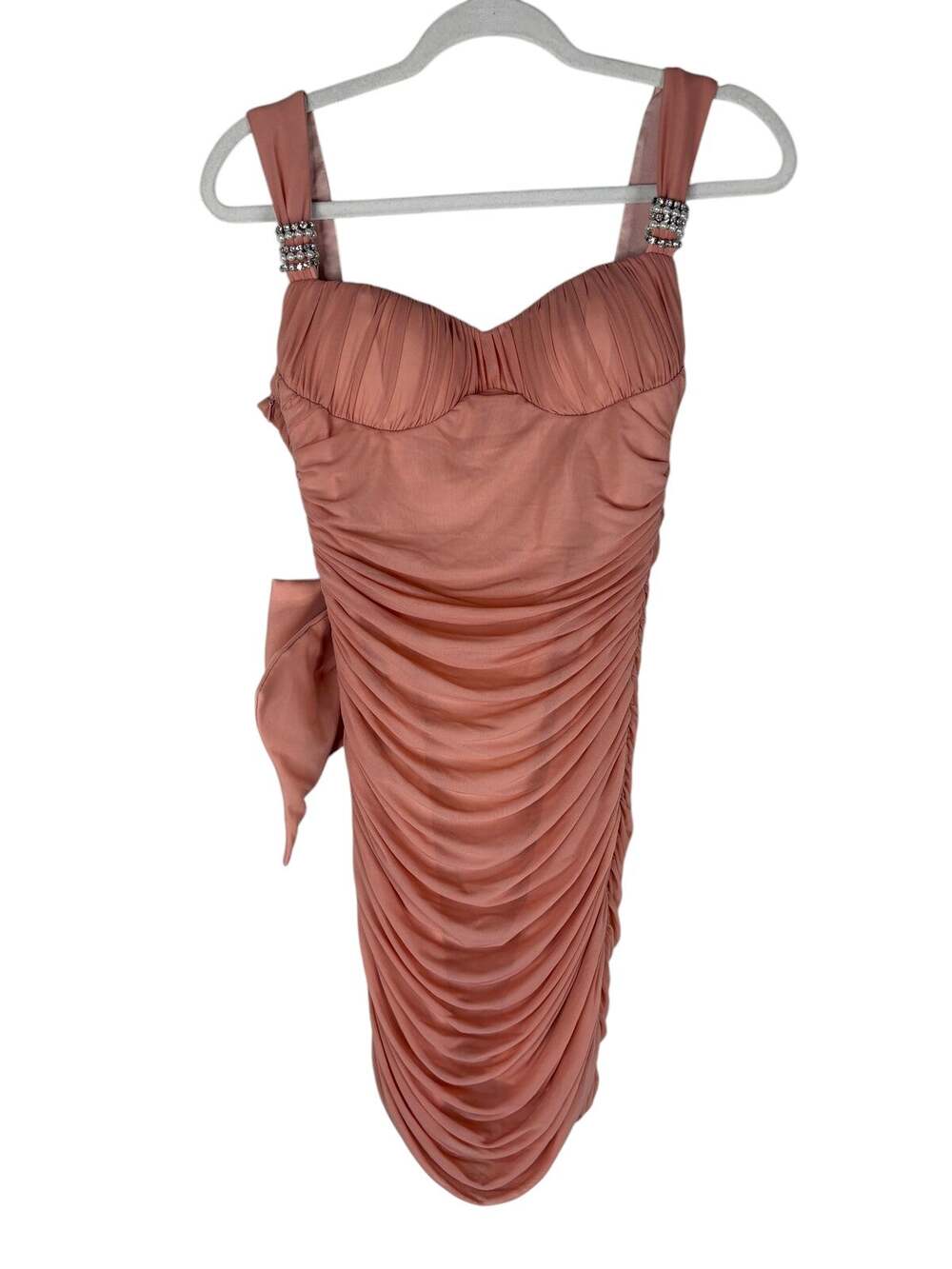 Nana Jacqueline Mini Dress Bow Embellished Formal Romantic Party Cocktail Hoco L